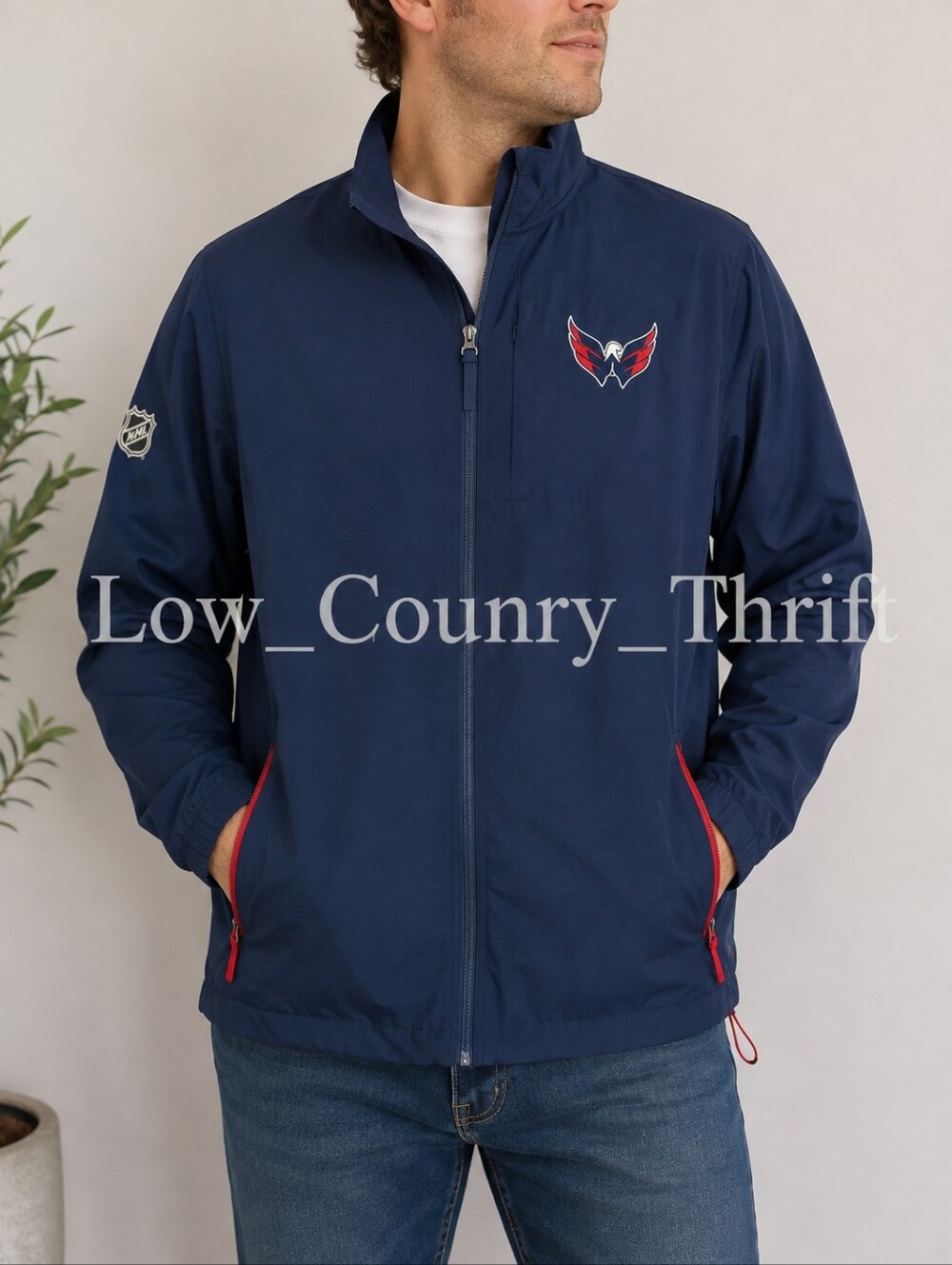 Washington Capitals Fanatics Authentic Pro Rink Coaches Jacket Men's L Navy